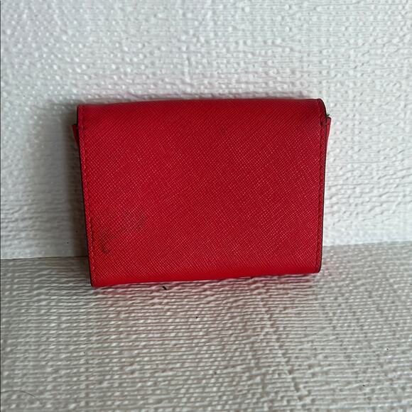 Kate Spade Petty Laurel Way Saffiano Leather Key Chain Wallet Hotchili Red - Picture 2 of 8